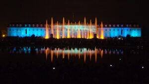 Wassershow “Aquatique” mit einer Licht-Wasser-Inszenierung des Ludwigsburger Schlosses.