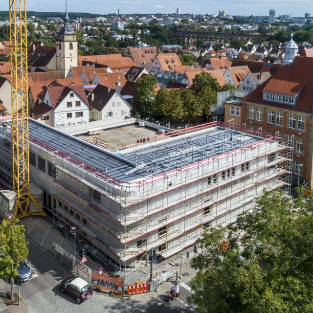 Bietigheim: Hillerschule, Bau neue Sporthalle