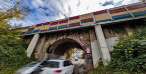 Eisenbahnbrücke in Sachsenheim.