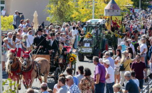 Besigheim: Winzerfest, Festumzug durch die mittelalterliche Stadt