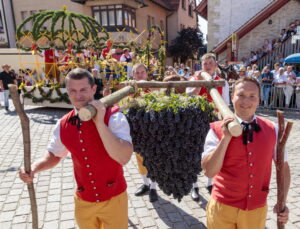 Besigheim: Winzerfest, Festumzug durch die mittelalterliche Stadt